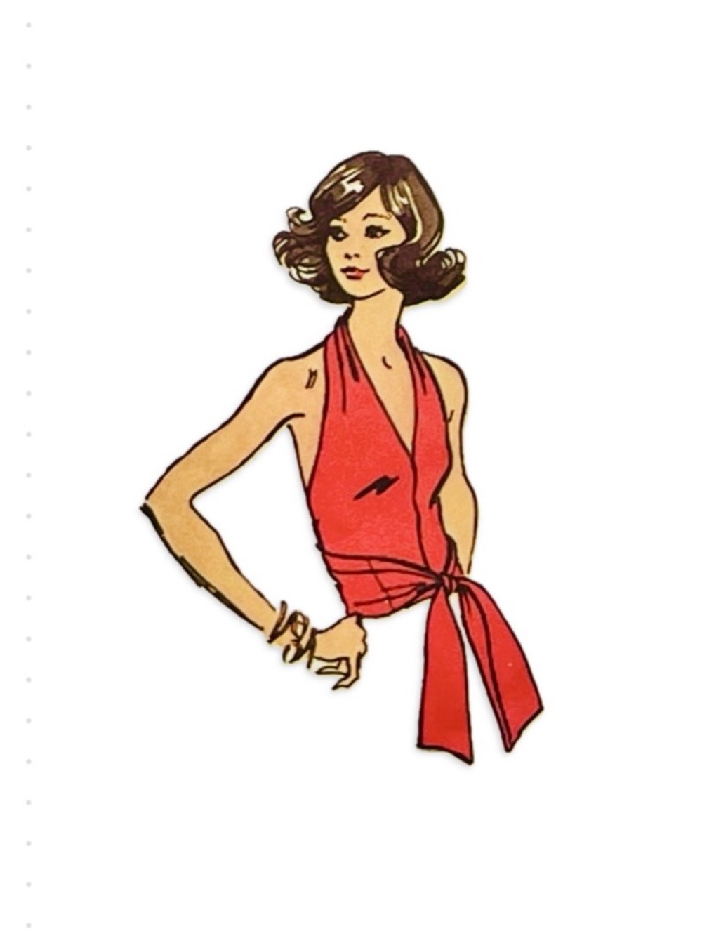 Vintage 70s Halter Wrap Top Sewing Pattern Simplicity 5555 One Size